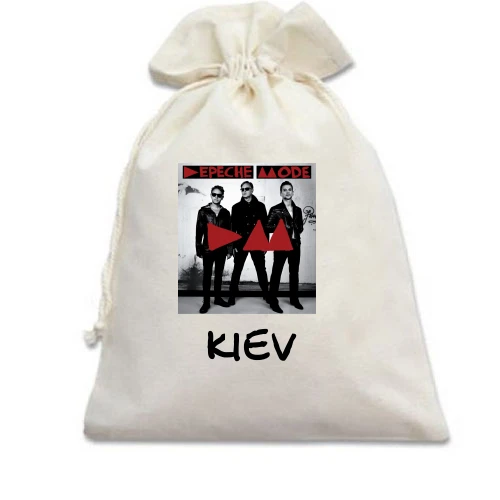 Подарочный мешочек, Белый, Depeche Mode Kyiv