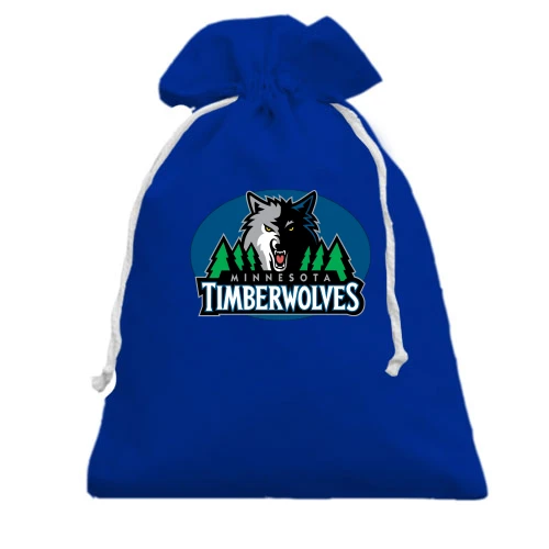 Подарунковий мішечок, блакитний, Minnesota Timberwolves
