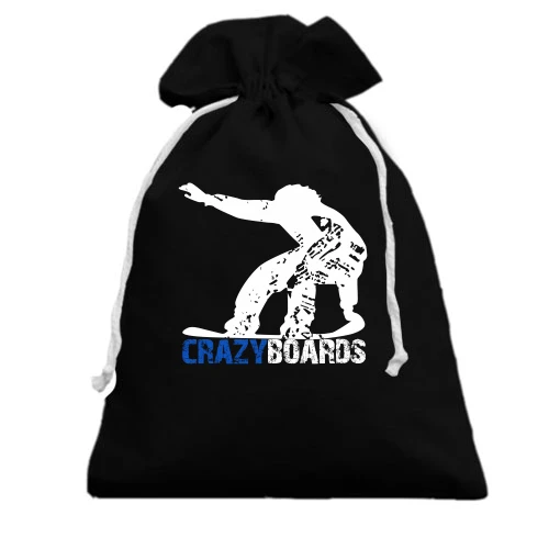 Подарунковий мішечок, чорний, Crazu boards