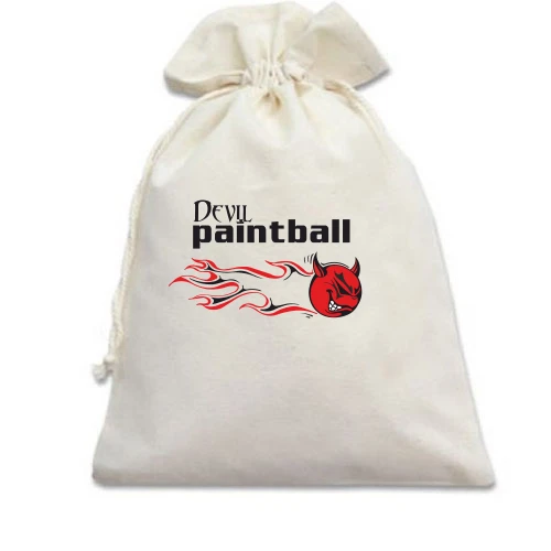 Подарунковий мішечок, білий, Devil paintball