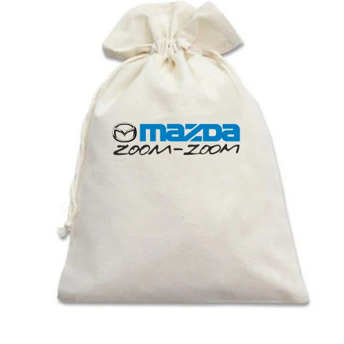 Подарочный мешочек, белый, Mazda zoom-zoom