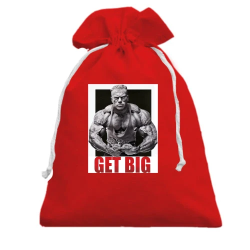 Подарочный мешочек, Красный, "Get big"