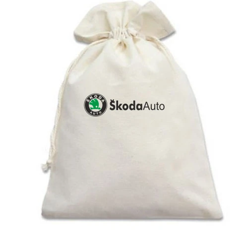 Подарочный мешочек, белый, Skoda auto