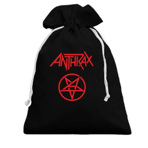 Подарунковий мішечок, Чорний, Anthrax із зіркою
