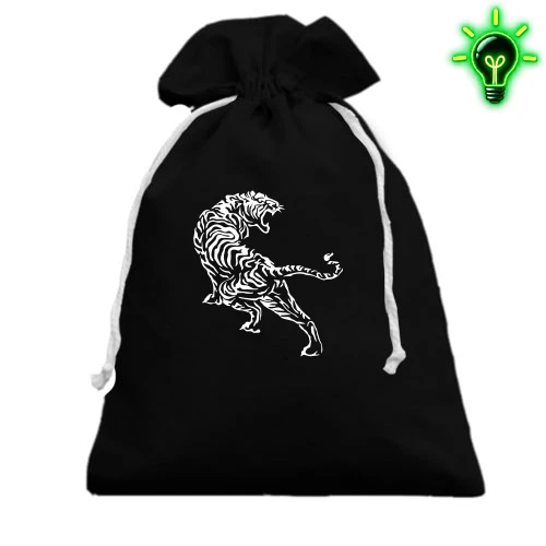 Подарочный мешочек, Черный, Tiger
