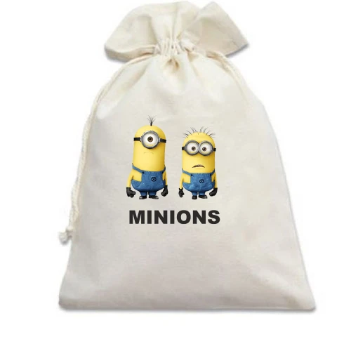 Подарочный мешочек, Белый, Minions