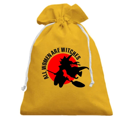 Подарунковий мішечок, Жовтий, all women are witches