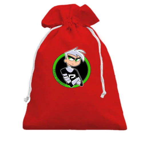 Подарочный мешочек, Красный, с Danny Phantom