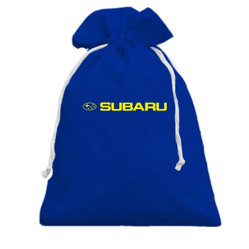 Подарочный мешочек, голубой, SUBARU (3)