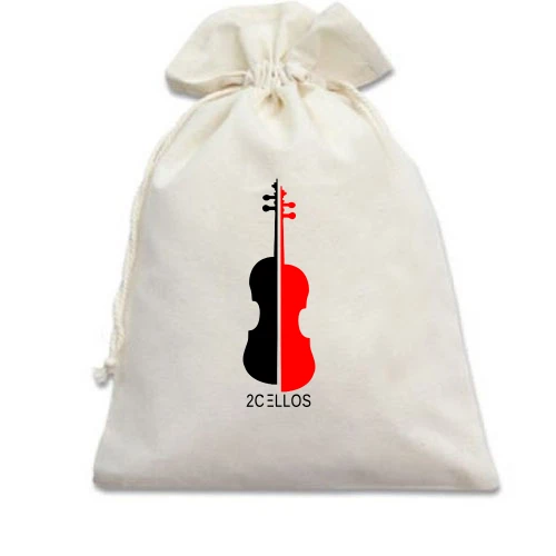 Подарочный мешочек, Белый, 2 CELLOS