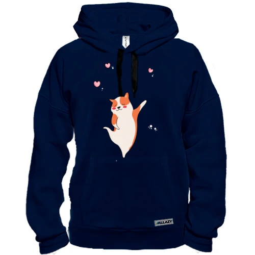 Толстовка Cat with hearts