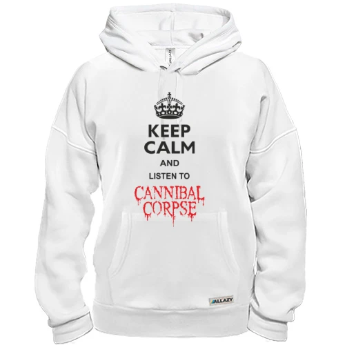 Толстовка Keep Calp and listen to Cannibal Corpse