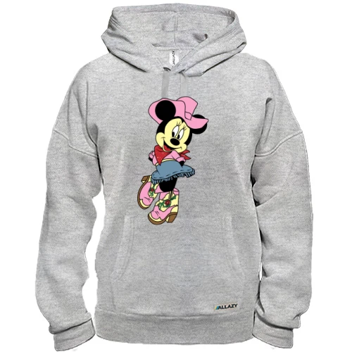 Толстовка, Серый, Minnie Mouse cowboy.