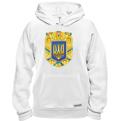 Толстовка з великим гербом України, колоссям і калиною
