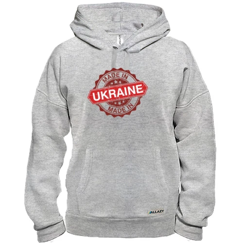 Толстовка с красным штампом «Made in Ukraine»