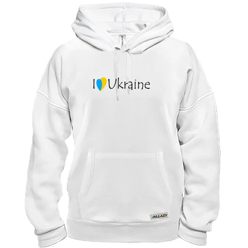 Толстовка с надписью «I love Ukraine»