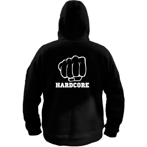 Худі BASE з кулаком і написом Hardcore