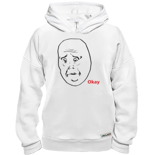 Худи BASE, Белый, Okay Guy 2