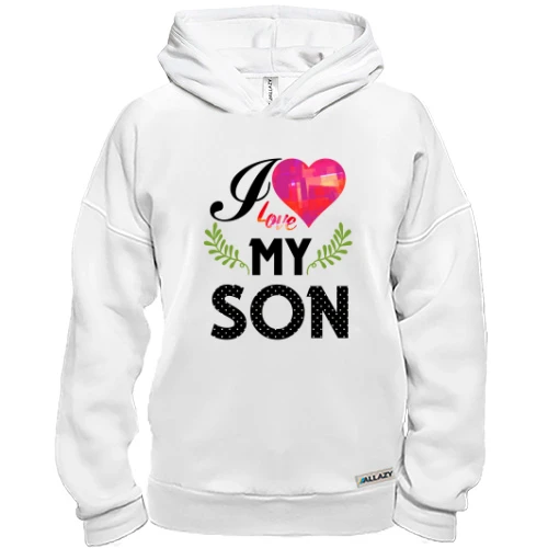 Худи BASE, Белый, I love my son (2)
