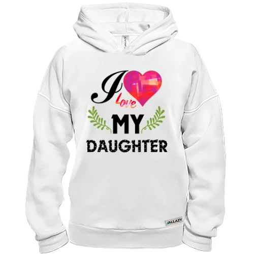 Худи BASE, Белый, I love my daughter (2)