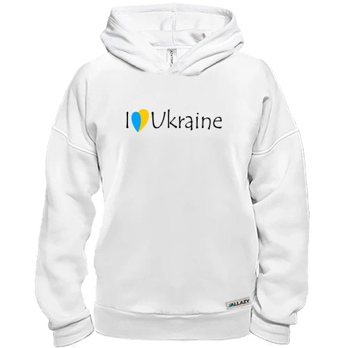Худи BASE с надписью «I love Ukraine»