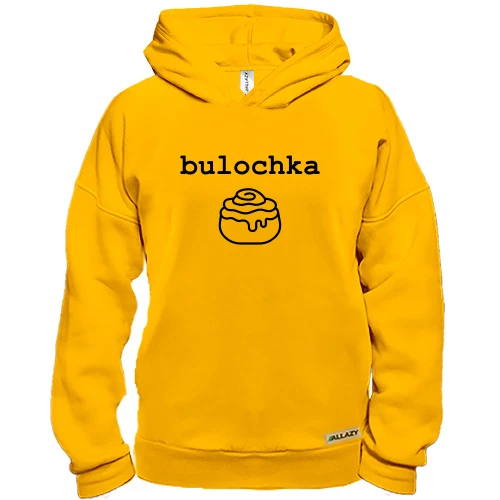 Худи BASE с надписью «bulochka» и булочкой