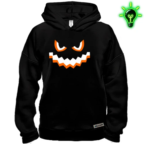 Худи BASE, Черный, "Evil Pumpkin Face"
