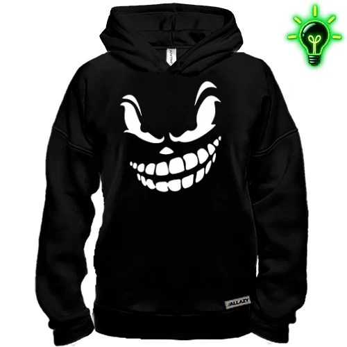 Худи BASE, Черный, Angry smile