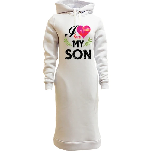 Жіноча толстовка-плаття I love my son (2)