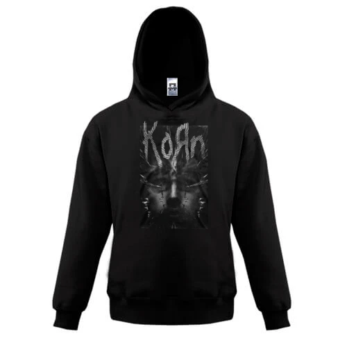 Дитяча толстовка, Чорний, Korn (На склі)