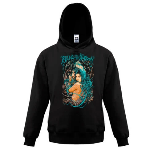 Детская толстовка, Черный, c Bring me the horizon Girl ART