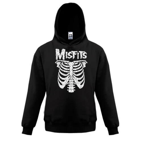 Детская толстовка, Черный, скелет Misfits (2)