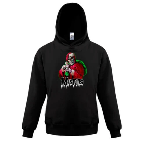 Детская толстовка, Черный, The Misfits Santa
