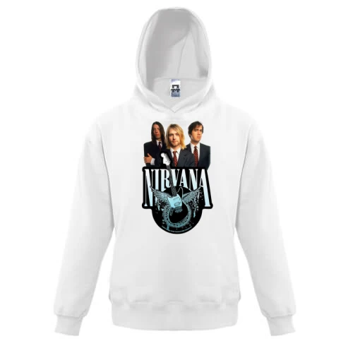Детская толстовка, Белый, Nirvana Band