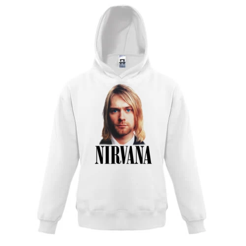 Детская толстовка, Синий, с Курт Кобейном (Nirvana)