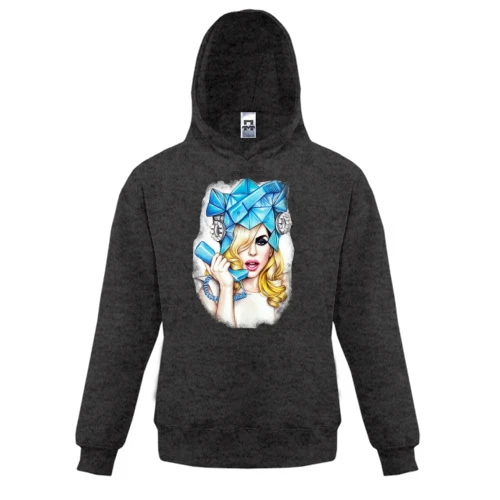Дитяча толстовка з Леді Гагою та телефонною слухавкою