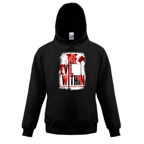 Детская толстовка, Черный, с артом The Evil Within