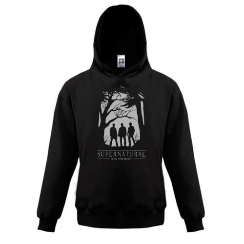 Детская толстовка, Черный, Supernatural - join the hunt