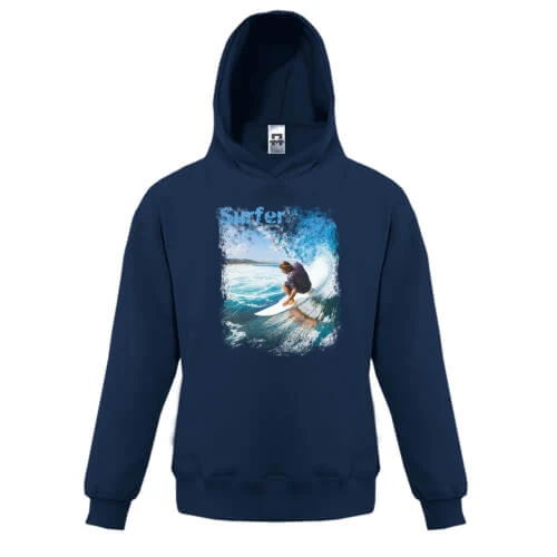 Детская толстовка, Синий, Surfer