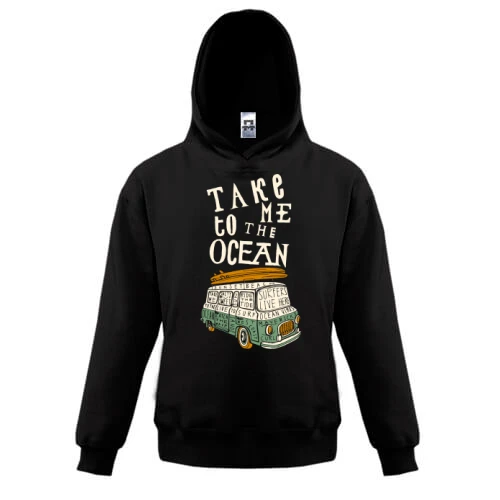 Детская толстовка, Черный, Take me to the Ocean