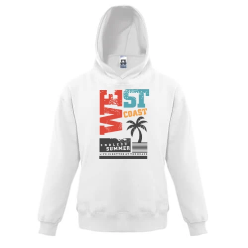 Дитяча толстовка, Білий, West Coast