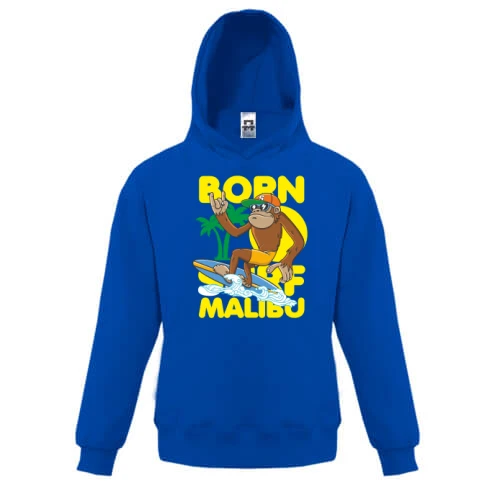 Детская толстовка, Синий, Born Malibu Monkey