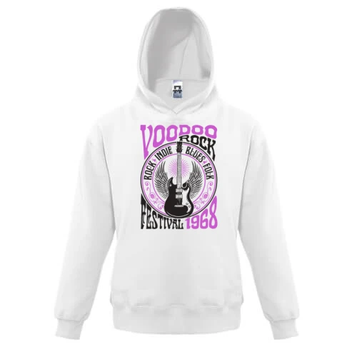 Дитяча толстовка, Білий, Voodoo Rock Festival 1968