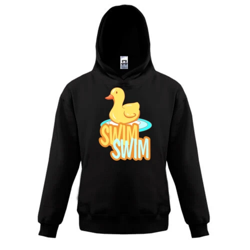 Детская толстовка, Черный, Swim Swim