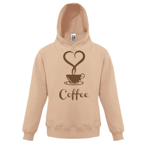 Детская толстовка, Белый, Coffee Love