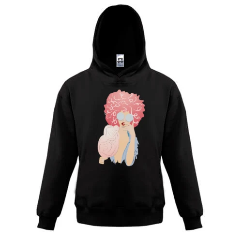 Детская толстовка, Черный, Cotton Candy Girl