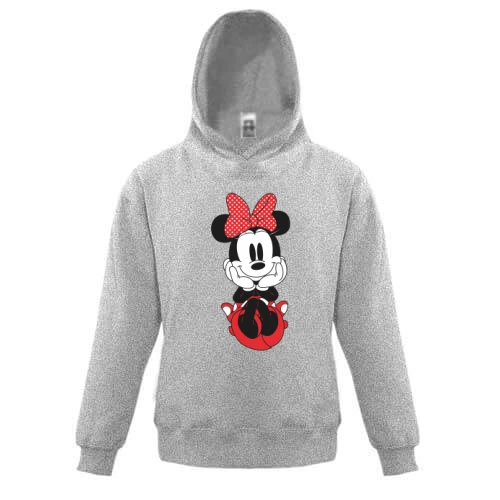 Детская толстовка, Серый, Minnie Mouse smiles