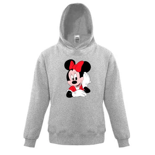 Дитяча толстовка, Сірий, Minnie Mouse smiles.