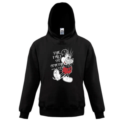 Детская толстовка, Черный, Mickey Mouse The Fall of America