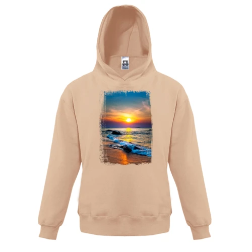 Детская толстовка Sunset в рваной рамке